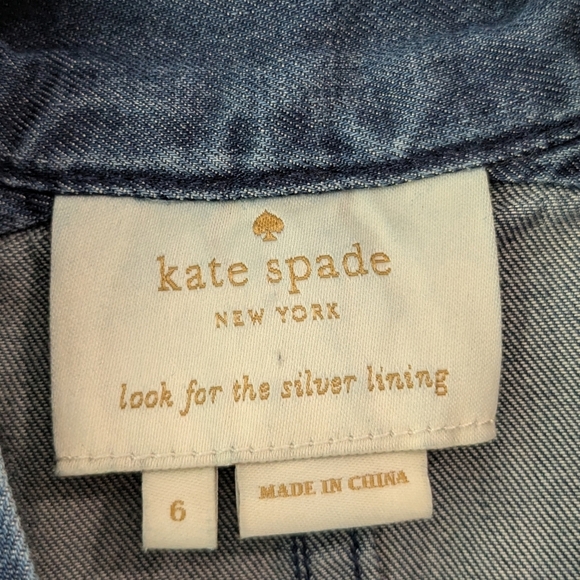 Kate Spade Tie Neck Denim Mini Dress - Picture 6 of 10